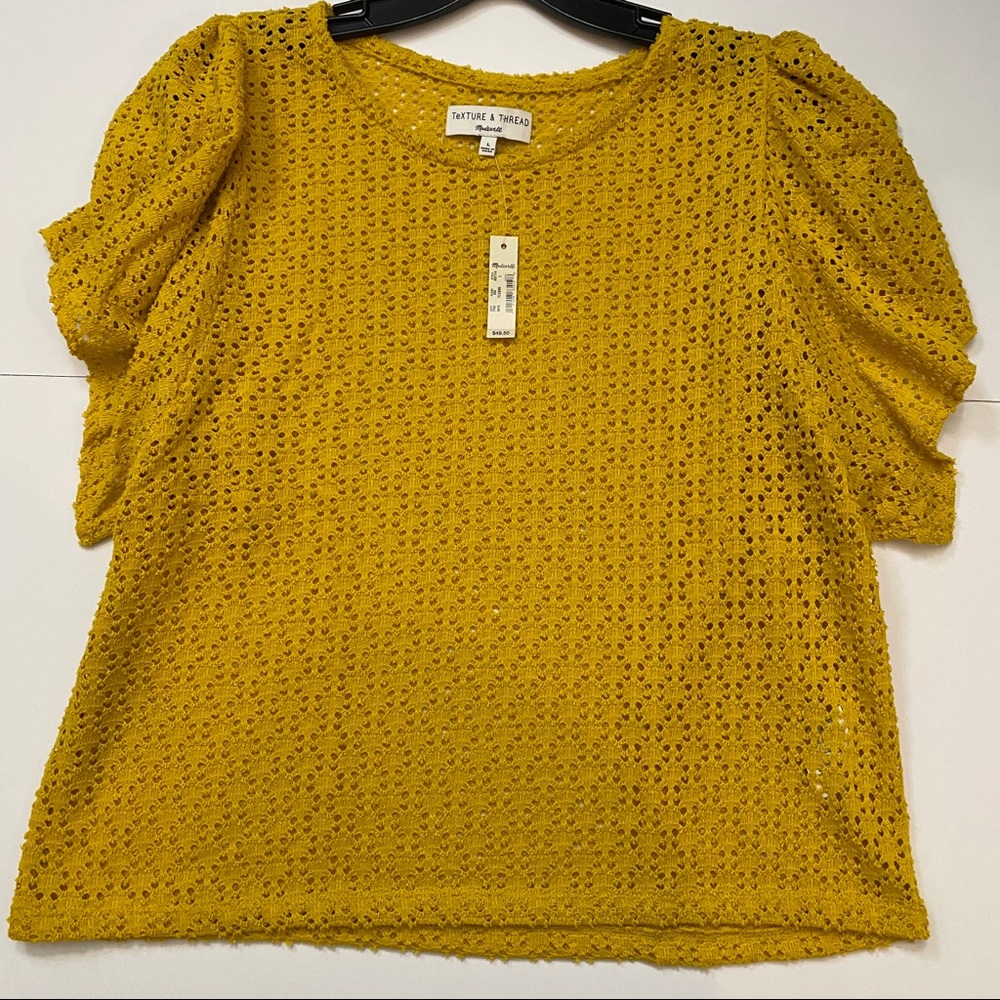 Madewell Texture and Thread Flutter sleeve top